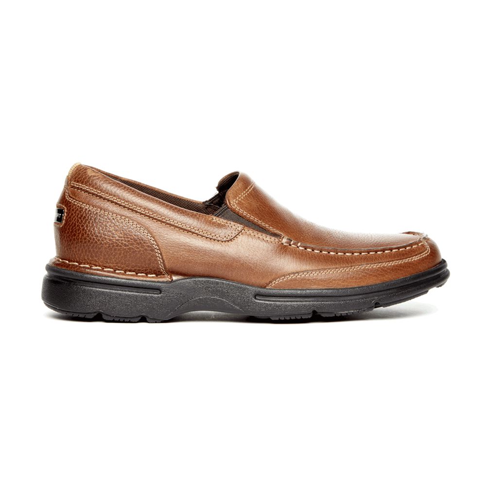 Pantofi De Mers Barbati Rockport Prowalker Eureka Plus Slip-On Maro - Romania 6804-UMRTL